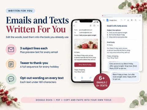 Holiday Promo Playbook: Emails and sms