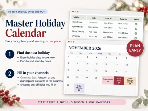 Holiday Promo Playbook: Master holiday calendar